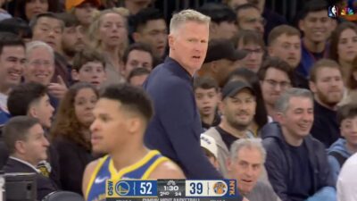 Warriors head coach Will Richard looking angry at Will Richard