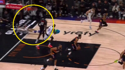 Khaman Maluach stares down Cooper Flagg