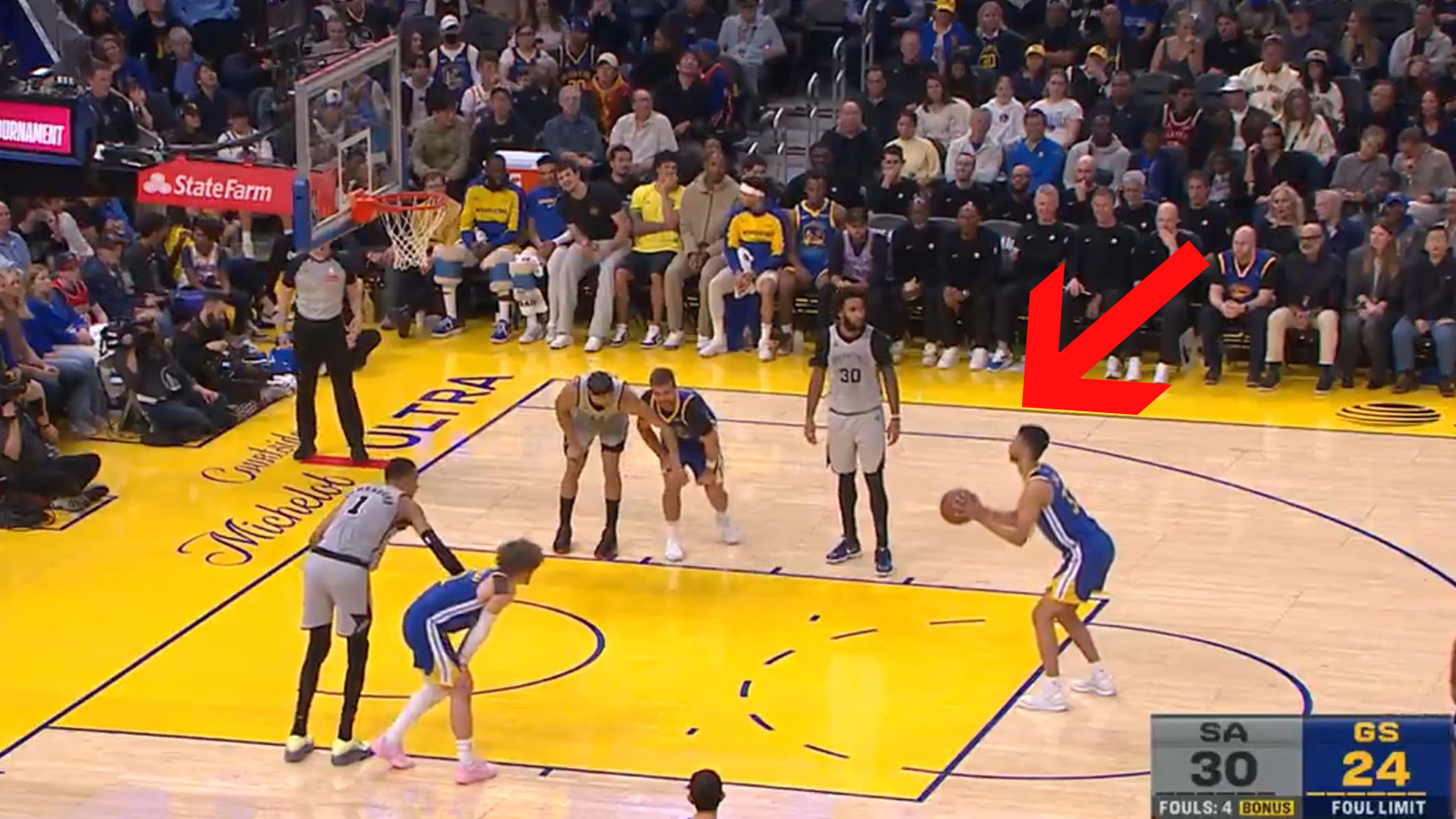 Malevy Leons shooting a free throw