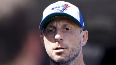 Max Scherzer in the dugout