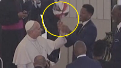 Pope Leo spinning a ball