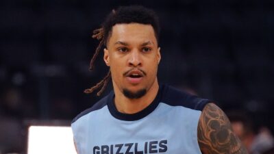 Brandon Clarke looking on