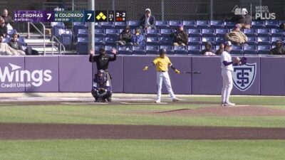 21-inning college baseball game ending on a bases-loaded balk