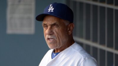Davey Lopes in the dugout