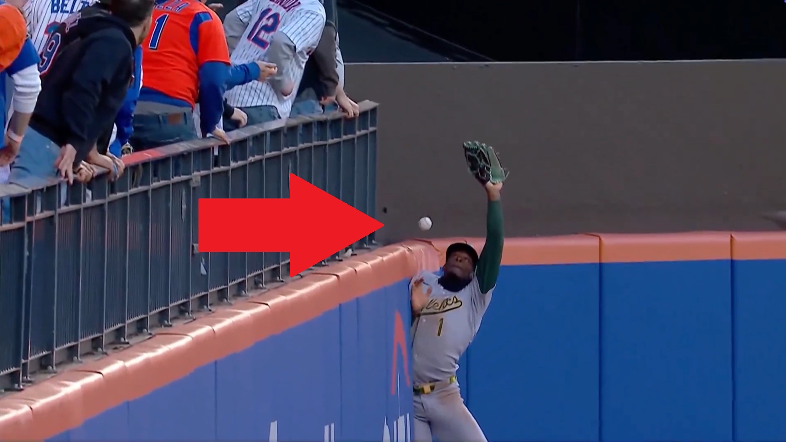Denzel Clarke missing a catch