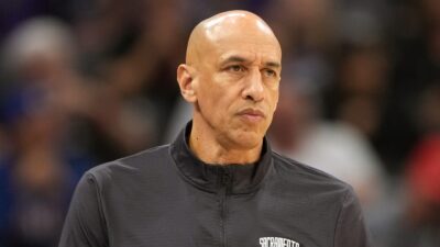 Doug Christie looking on