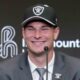 Fernando Mendoza wearing a Raiders cap
