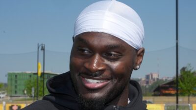 Jeremiyah Love smiling