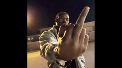 Jon Jones flipping off a another driver in apparent road rage incident