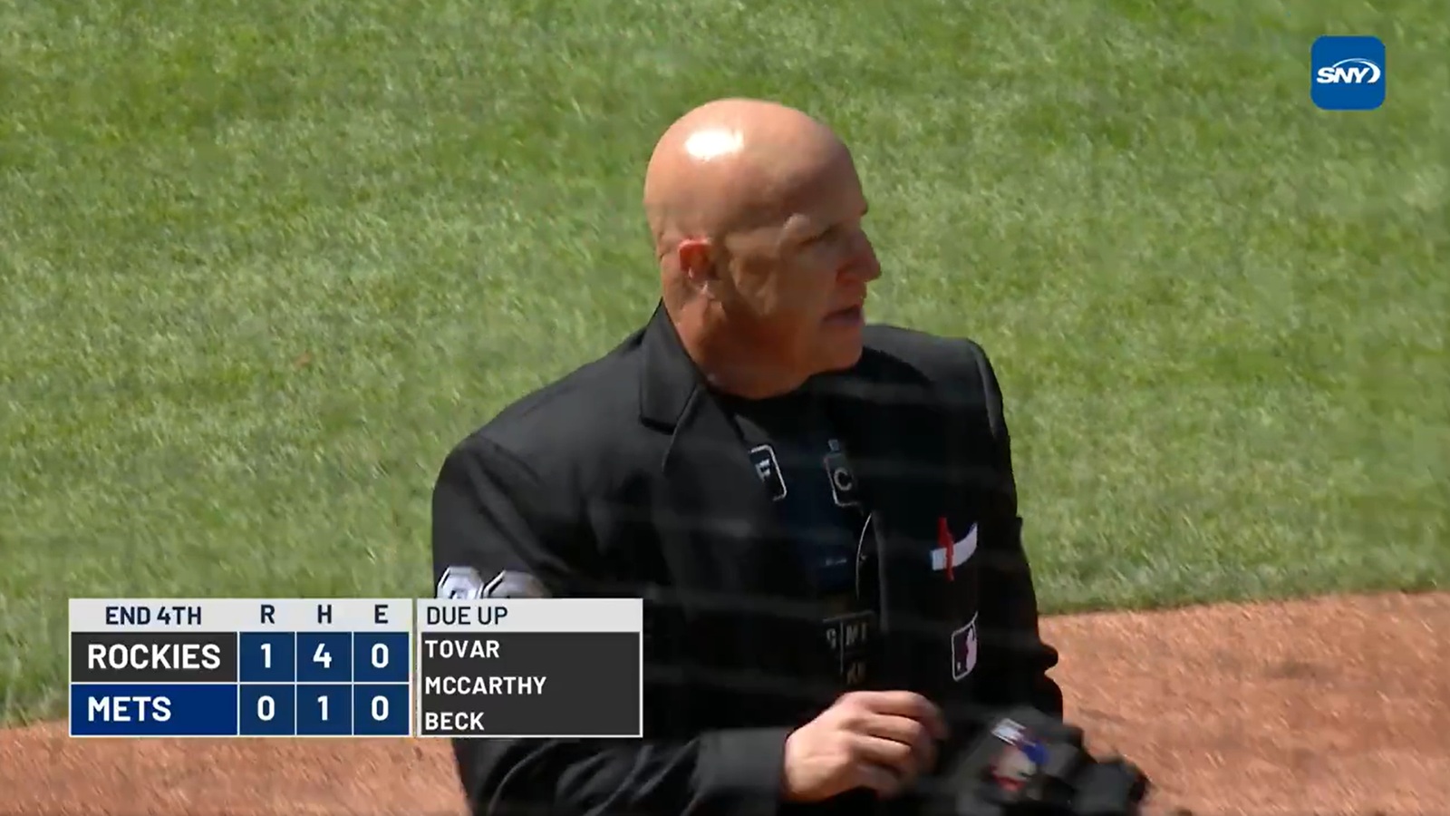 Brett Baty got yelled at by umpire Ryan Blakney for ridiculous reason