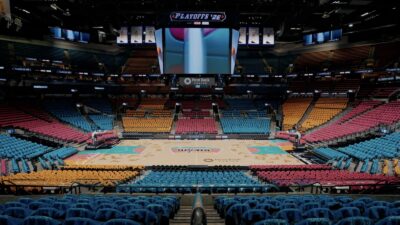 Spurs' Fiesta court and shirt layout for Game 1 against the Blazers