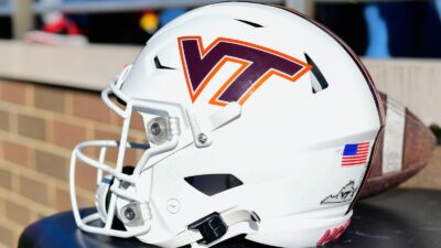 A Virginia Tech helmet
