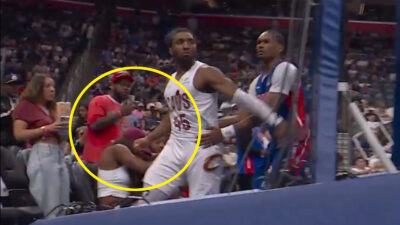 Donovan Mitchell gets fouled