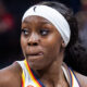 Raven Johnson dribbling the ball