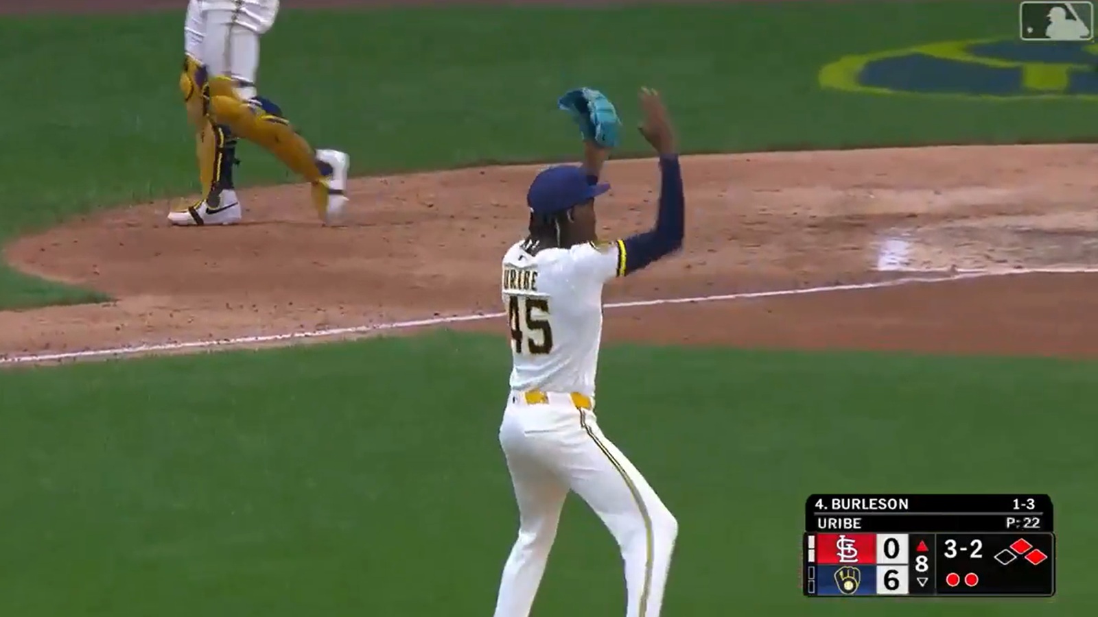 Abner Uribe crotch chop celebration