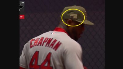 Aroldis Chapman wearing a cap