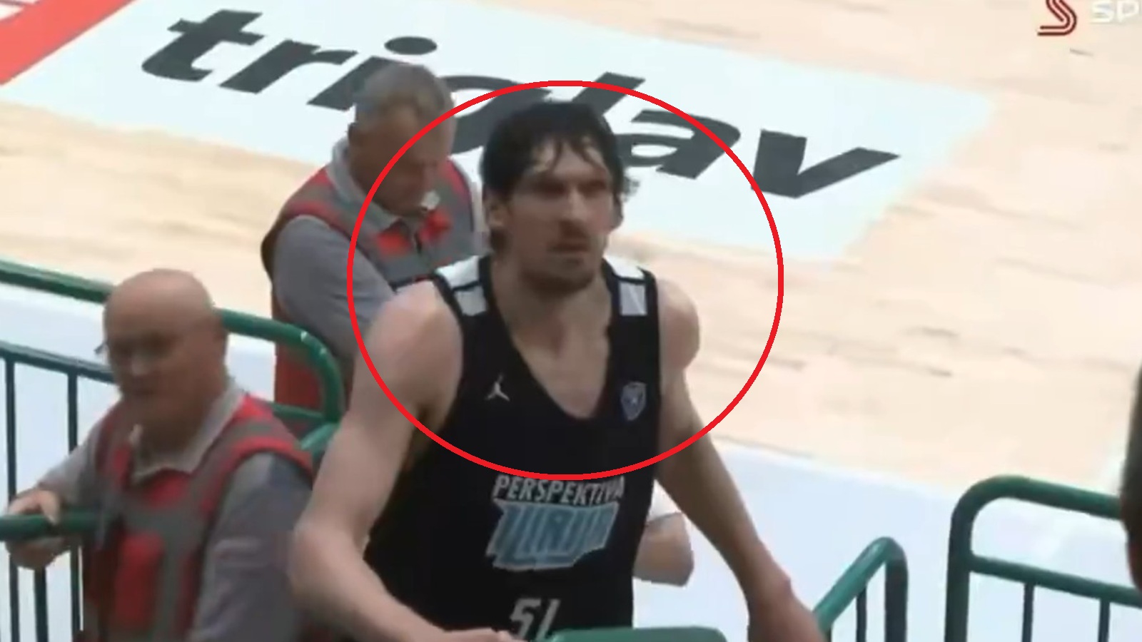 Boban Marjanovic glaring at fans