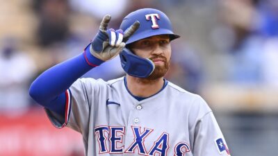 Brandon Nimmo celebrating