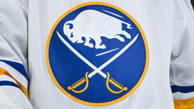 Buffalo Sabres logo on a jersey