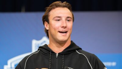 Cade Klubnik at the NFL Combine