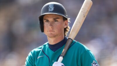 Colt Emerson holding a bat
