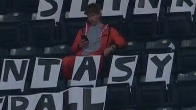 fan serving fantasy football punishment
