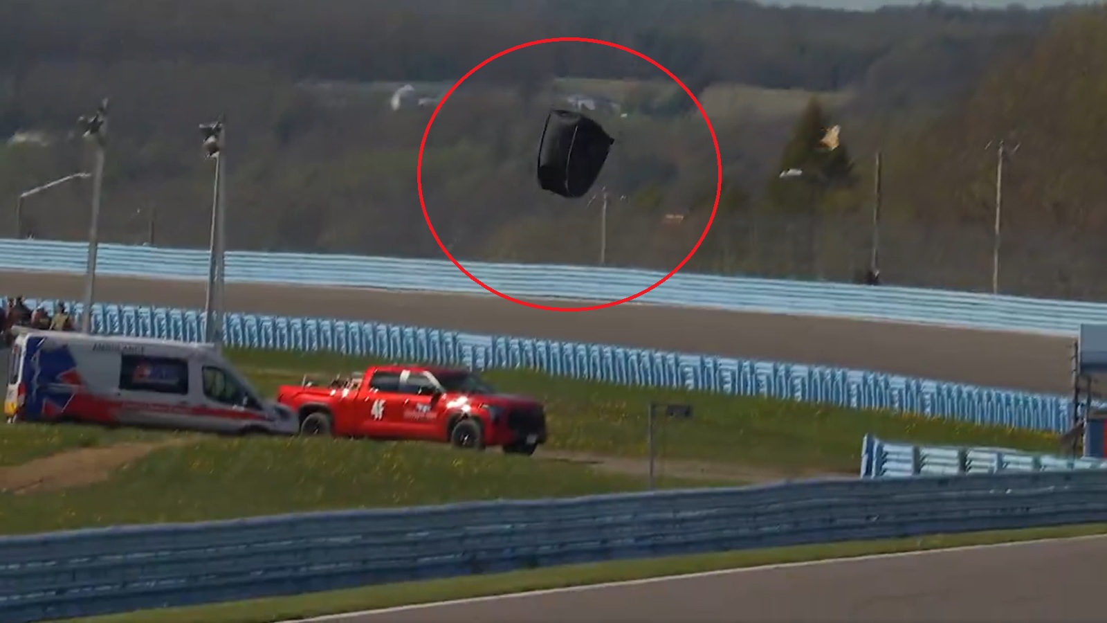 Flying tent at Watkins Glen Speedway