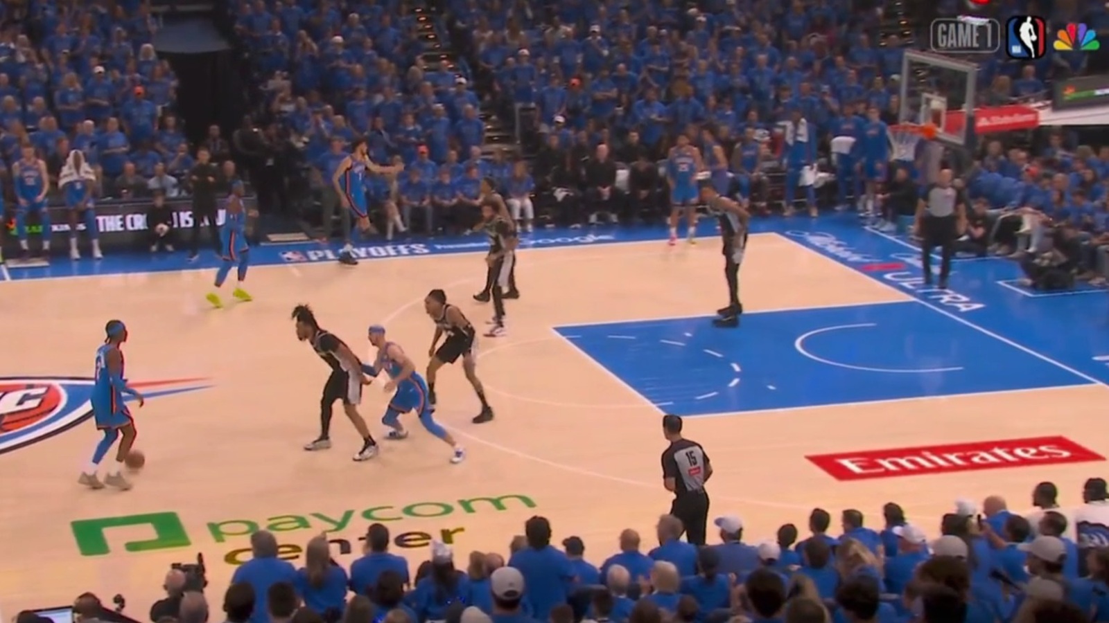NBC's broadcast of a Thunder-Spurs game