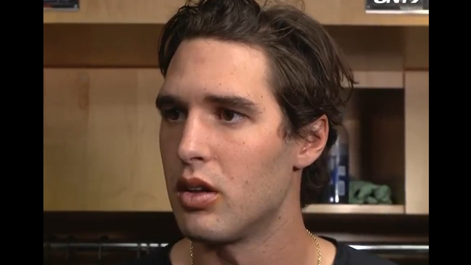 Spencer Jones reacting to Clay Holmes' injury