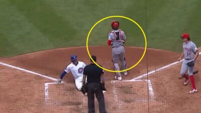 Tyler Stephenson standing at the plate
