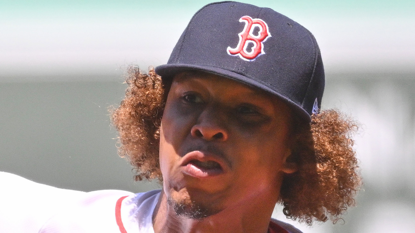 Red Sox starting pitcher Brayan Bello pitching