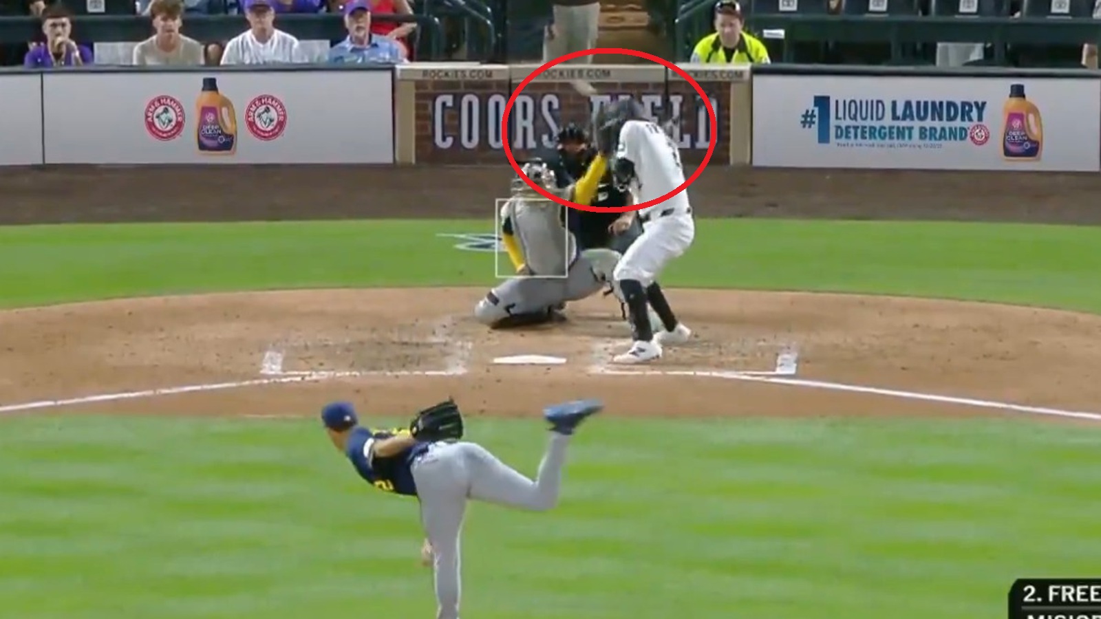 Jacob Misiorowski hitting Tyler Freeman