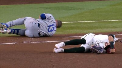 Max Muncy and Ildemaro Vargas down in pain