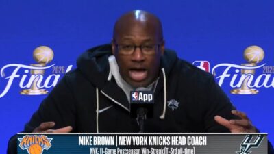 Mike Brown at a press conference