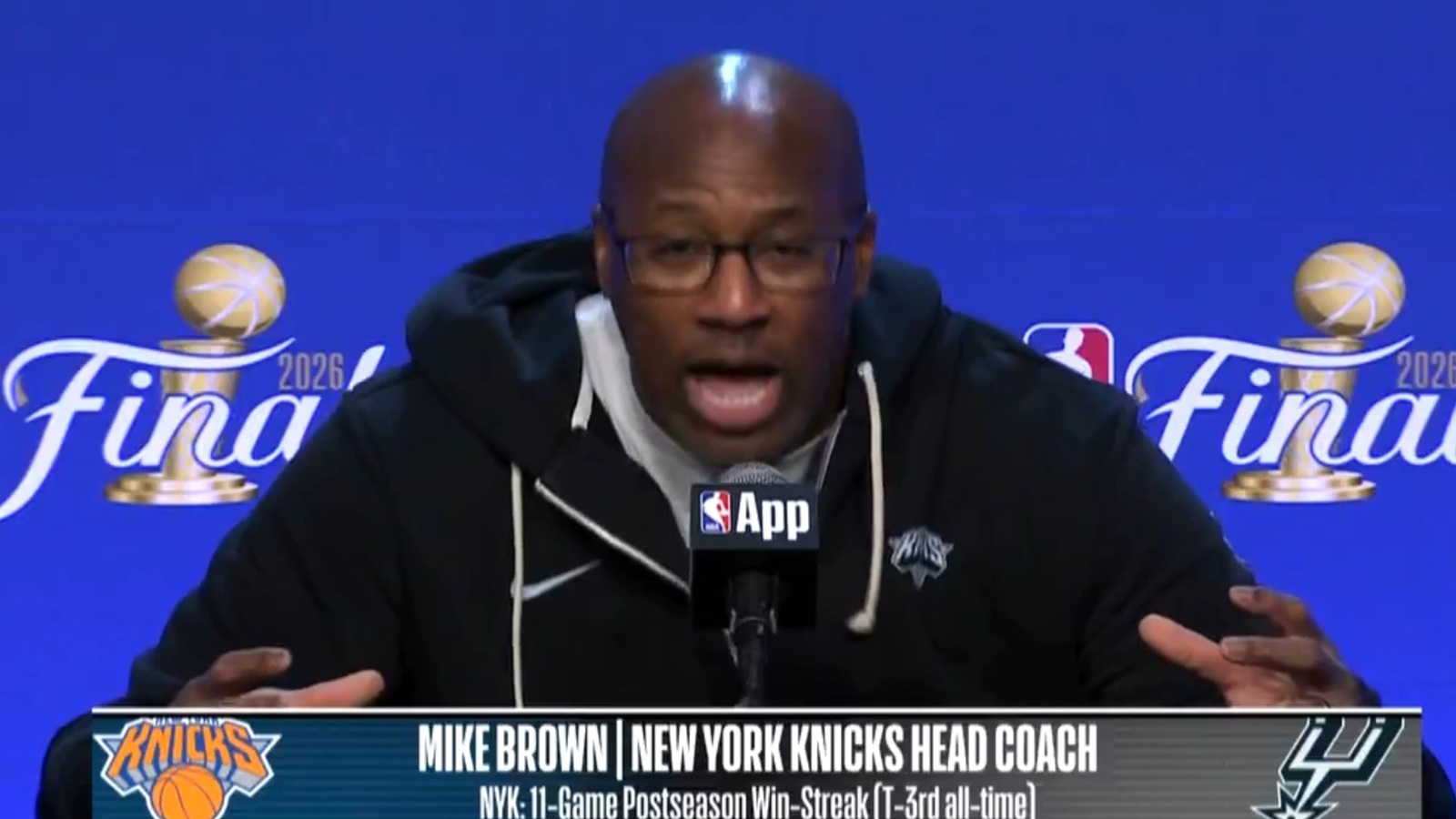Mike Brown at a press conference