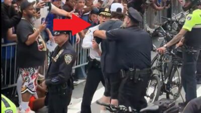 Tyler Kolek at the Knicks parade