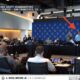 Joe Lacob and Mike Dunleavy Jr. having a discussing in the Warriors' draft room