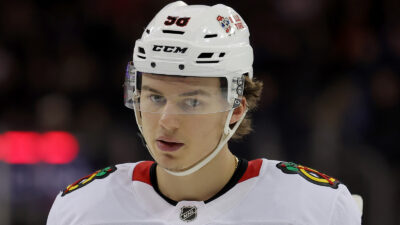 Connor Bedard looking on