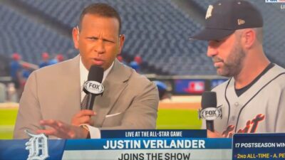 Alex Rodriguez interviewing Justin Verlander