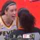 Caitlin Clark yelling at a referee