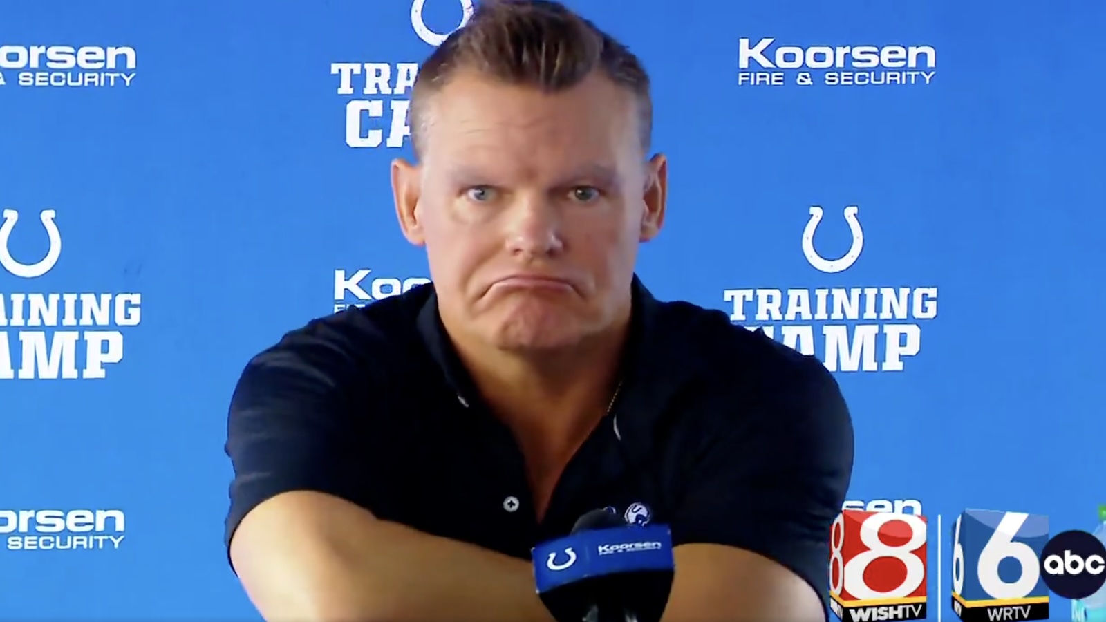 Colts GM Chris Ballard pouting