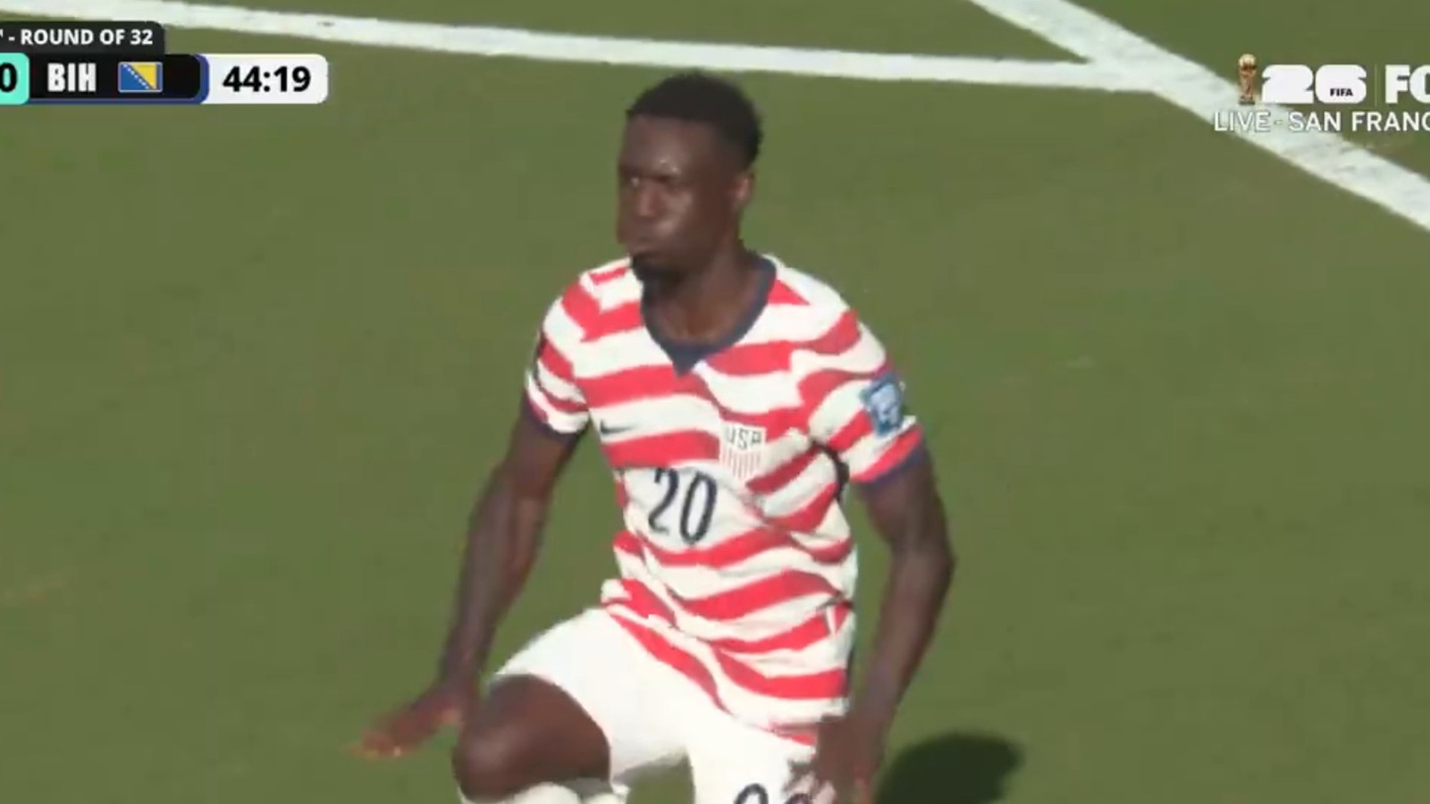 Folarin Balogun celebrating a goal