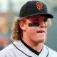 Harrison Bader in his Giants uniform