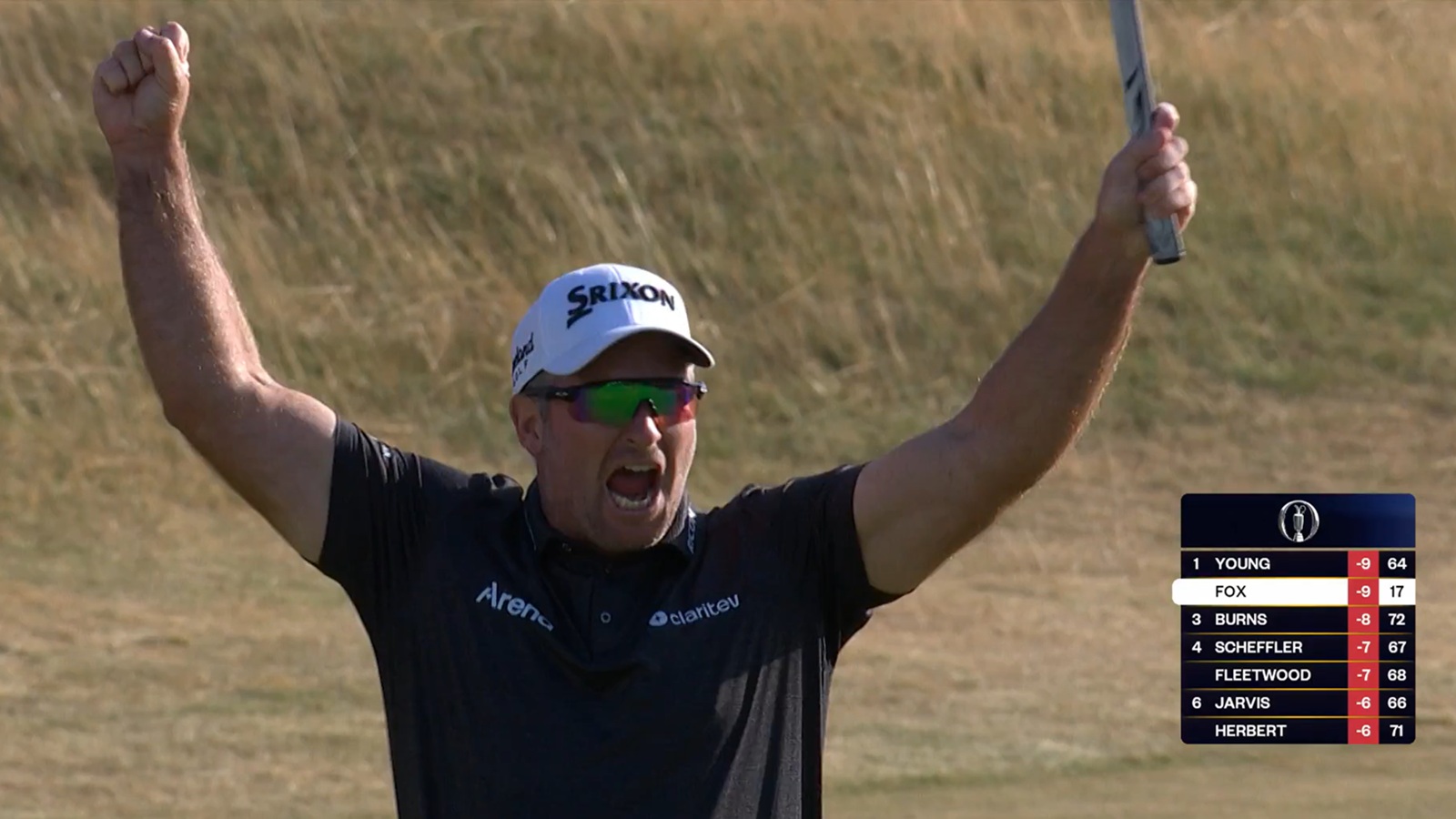 Ryan Fox celebrating