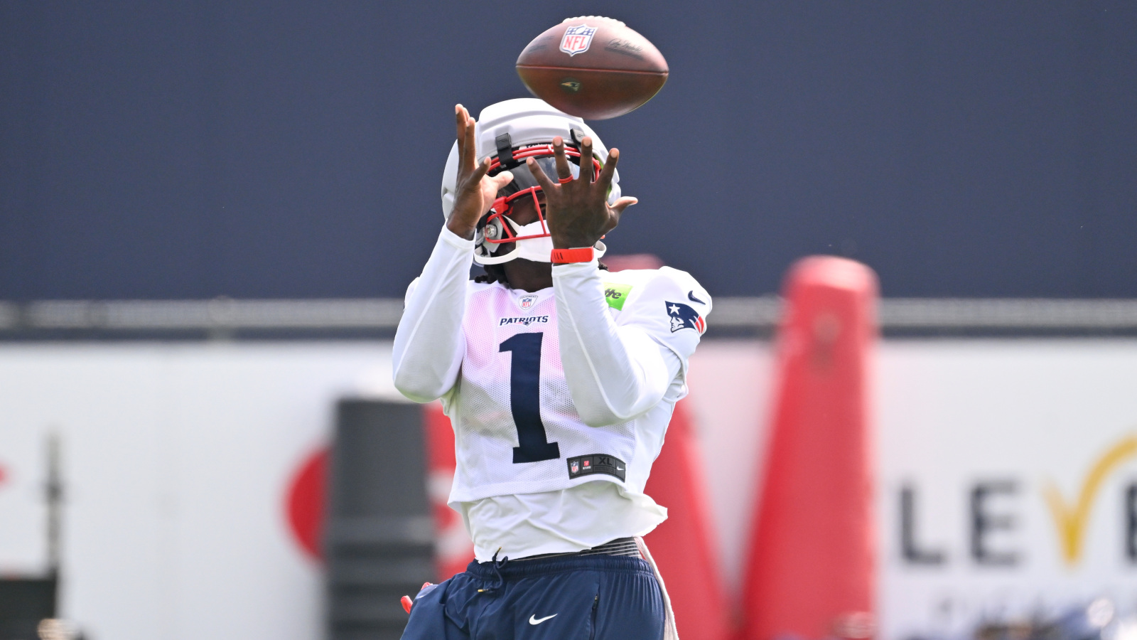 A.J. Brown at Patriots practice.