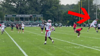 Emeka Egbuka catches a pass