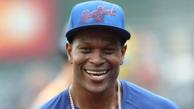 Mets pitcher Jefry Yan smiling