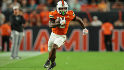 Miami RB Jordan Lyle.