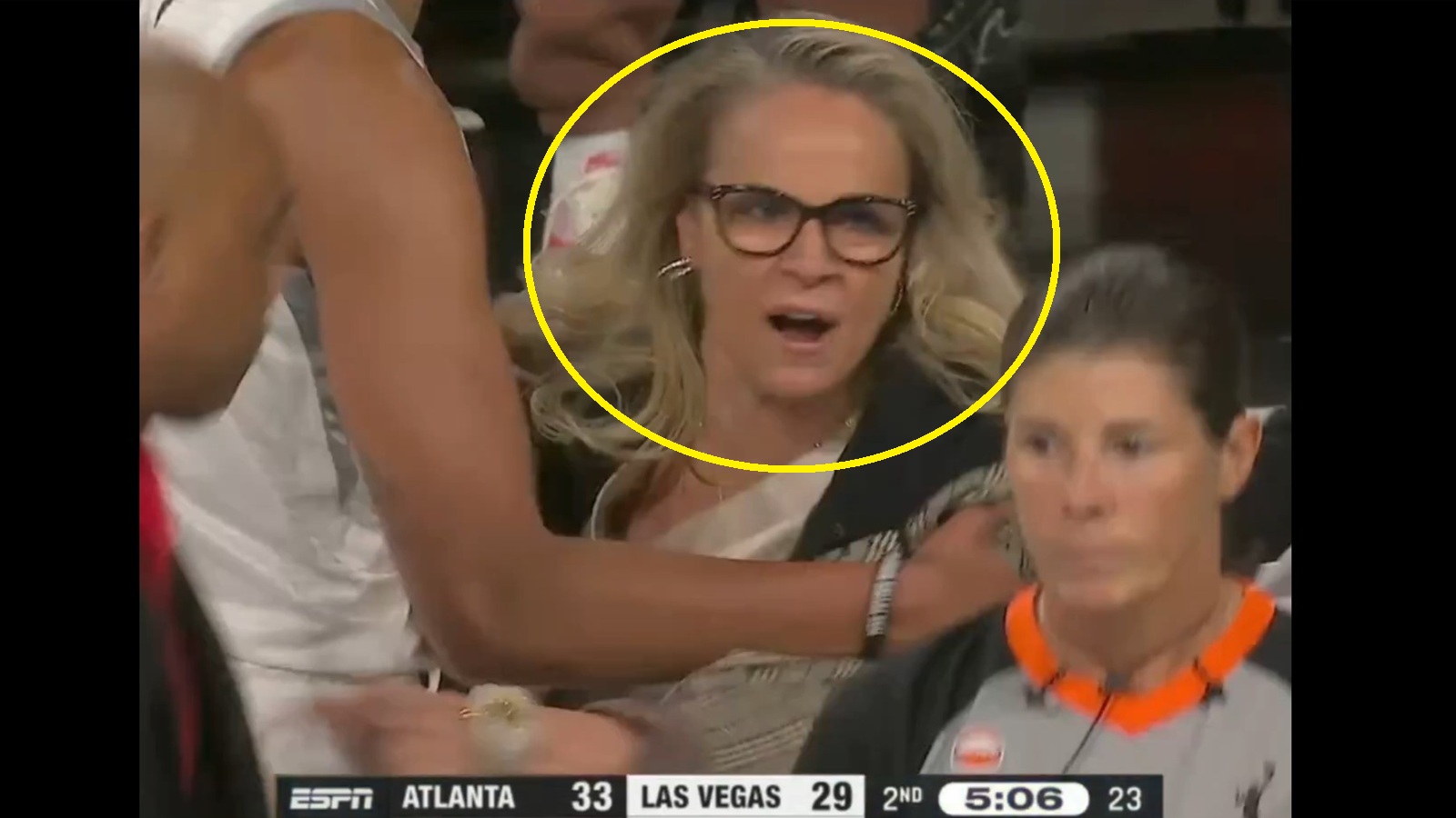 Becky Hammon confronting a referee