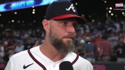Chris Sale giving an interview